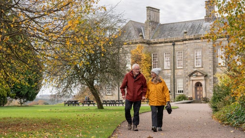 Visitors at Wallington in Autumn